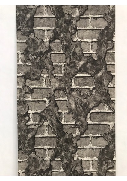 Doğal Taş Görünümlü Siyah 3D 5m2 Duvar Kağıdı modelleri