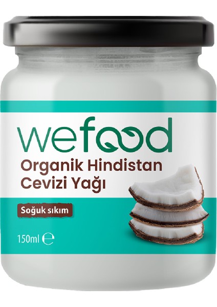 Organik Hindistan Cevizi Yağı 150 ml (Soğuk Sıkım) 8681749104451