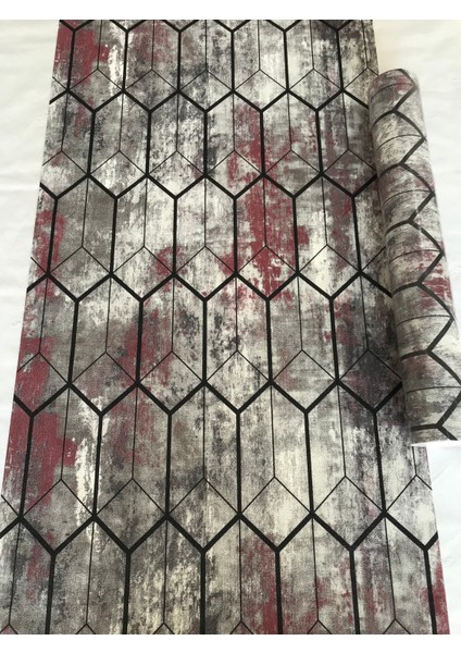 Geometrik Desenli 3D 5m2 Duvar Kağıdı