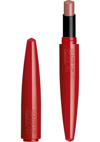 Rouge Artist For Ever - Nemlendirici, Uzun Süre Kalıcı Saten ve Mat Ruj 128 Lively Peony - Satin (2,8 G)