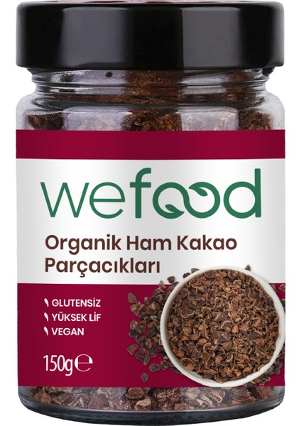 Organik Ham Kakao Parçacıkları 150 gr (Kakao Nibs)