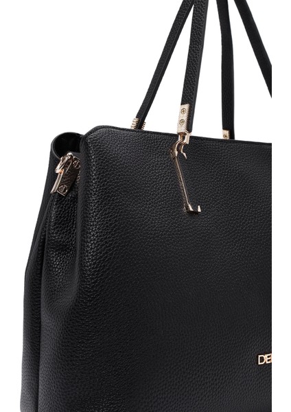 Kadın Siyah Uzun Askılı Klasik Kol Çantası 25WBD2720FT