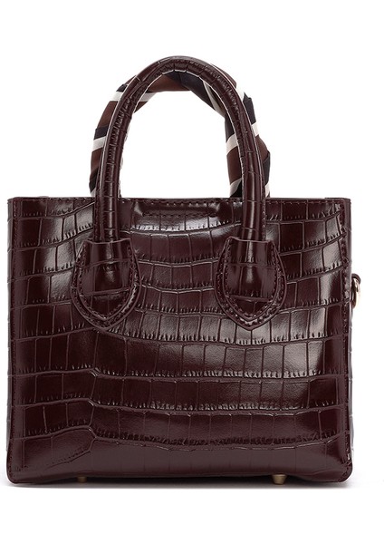 Kadın Bordo Uzun Askılı Kroko Desenli Mini Kol Çantası 25WBD2713E3 fırsatları