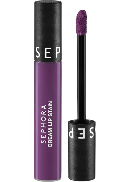 Cream Lip Stain – Bulaşmayan Kadife Bitişli Ruj - Mat Likit Ruj 135 Mystic Purple (5 Ml)