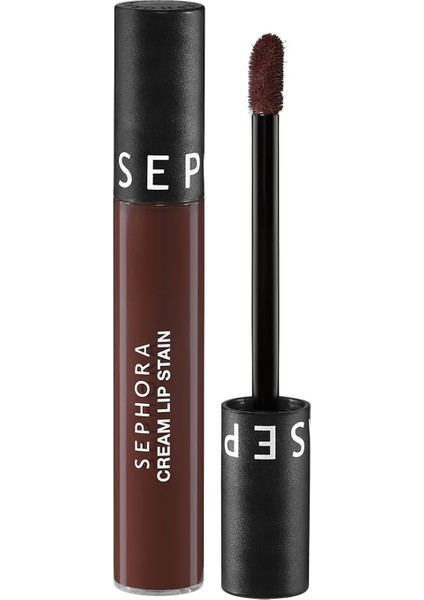 Cream Lip Stain – Bulaşmayan Kadife Bitişli Ruj - Mat Likit Ruj 123 Brownie (5 Ml)