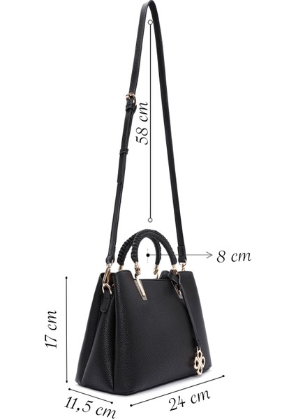 Kadın Siyah Uzun Askılı Kol Çantası 25WBD2718FT fiyatları