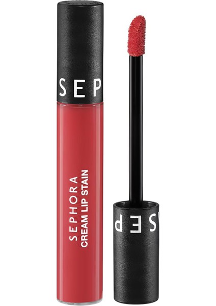 Cream Lip Stain – Bulaşmayan Kadife Bitişli Ruj - Mat Likit Ruj 132 Acid Coral (5 Ml)