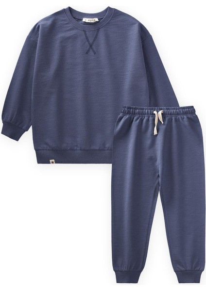 Basıc Sweatshırt Takım 3-8 Yaş Lacivert