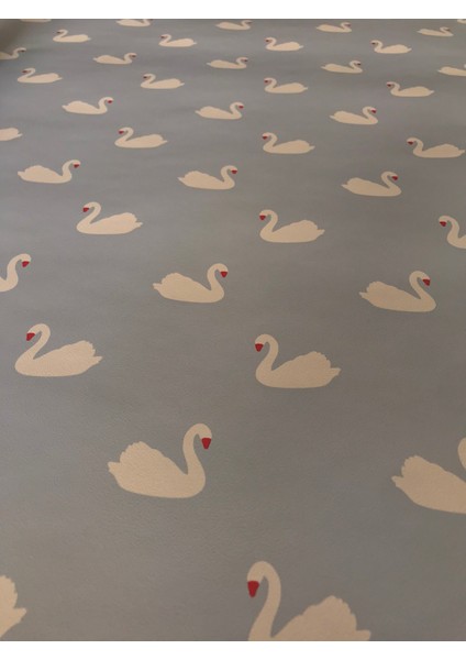 1401 Kuğu Desenli Mavi Beyaz Çocuk Odası 5m2 Duvar Kağıdı fiyatları