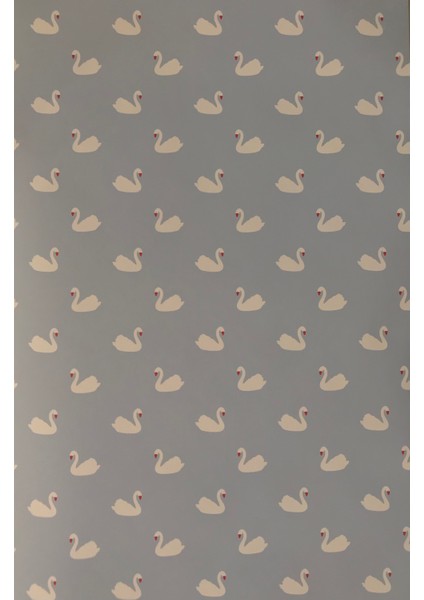 1401 Kuğu Desenli Mavi Beyaz Çocuk Odası 5m2 Duvar Kağıdı modelleri