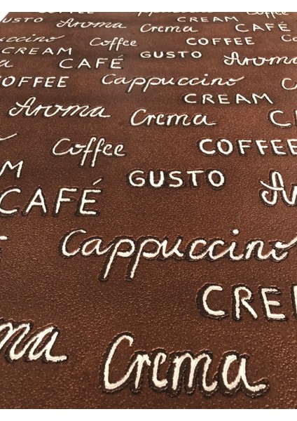 Kahve Yazılı Kabartmalı 5m2 Duvar Kağıdı fiyatları