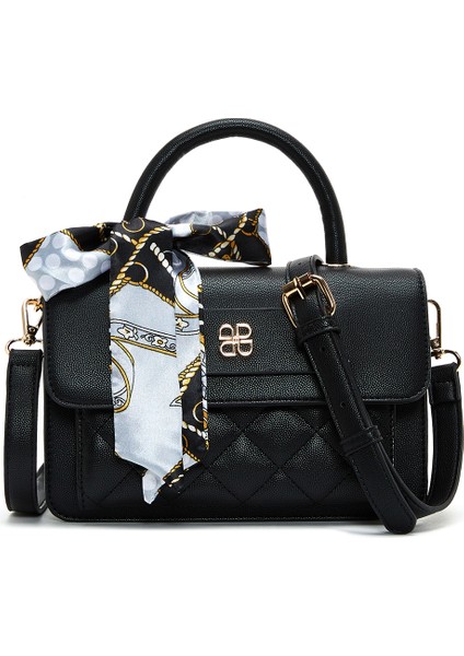 Kadın Siyah Uzun Askılı Kapitone Mini Çapraz Çanta 25ABD2702KP