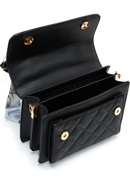 Kadın Siyah Uzun Askılı Kapitone Mini Çapraz Çanta 25ABD2702KP