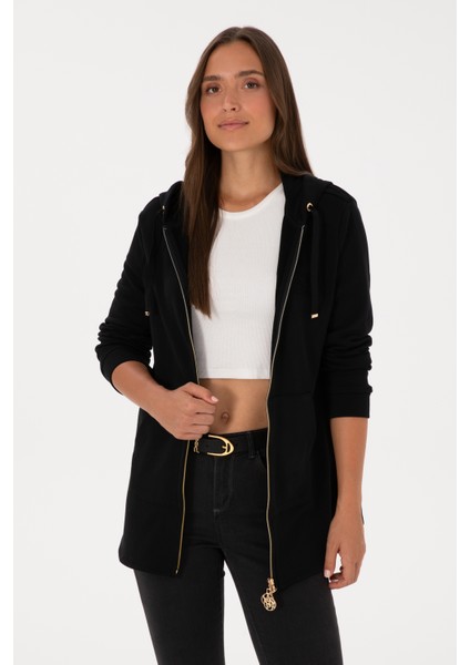 Kadın Siyah Sweatshirt 50307714-VR046