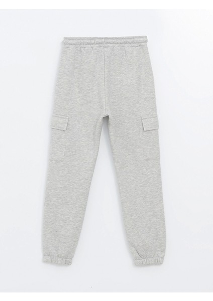 Lcw Kids Gri Beli Lastikli Kız Çocuk Kalın Jogger Eşofman Altı