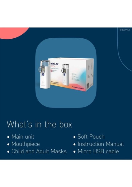 Mini Air 360+ Taşınabilir Nebilizatör modelleri