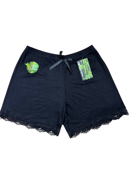 Kadın Pijama Altı %100 Bambu Şort Boxer Ultra Esnek Rahat Nefes Alan Kumaş
