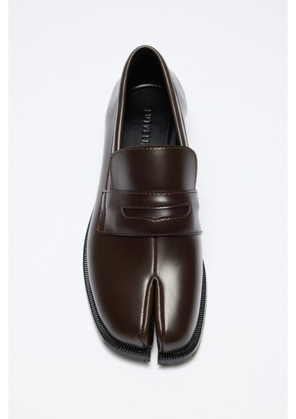 Loafer 2508 - Parmak Arası Klasik Loafer Acı Kahve Kadın Loafer