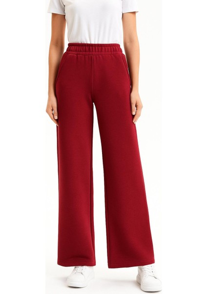 Kız Çocuk Bol Paça Yüksek Bel Rahat Eşofman Altı