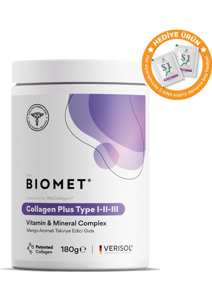 Collagen Plus Type 1-2-3 Powder 180GR