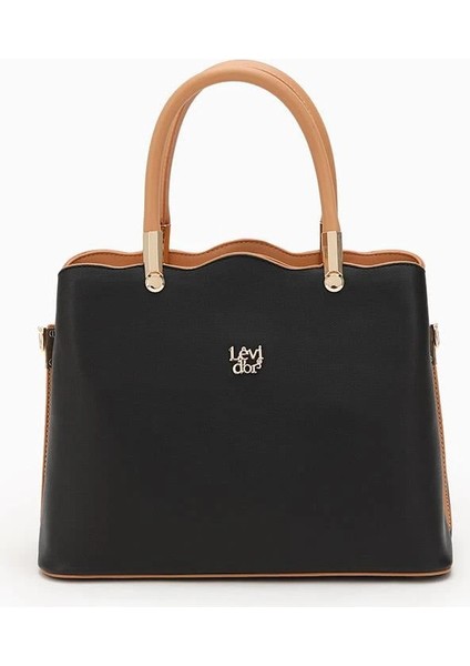 Levidor Siyah-Camel Kadın Omuz Çantası 930065