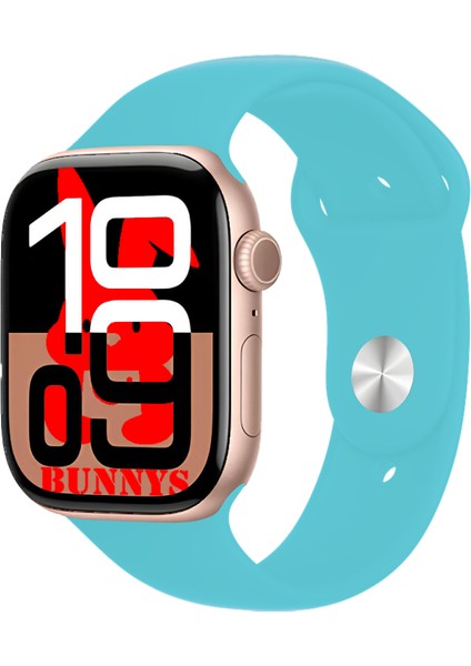 Huawei P20 Pro Uyumlu Turkuaz Akıllı Saat WATCH10 2025 Hediyeli Amoled Ekran