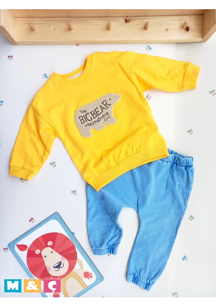 Kız Erkek Bebek Çocuk 2li Takım Alt Üst Swaetshirt Pantolon Takım