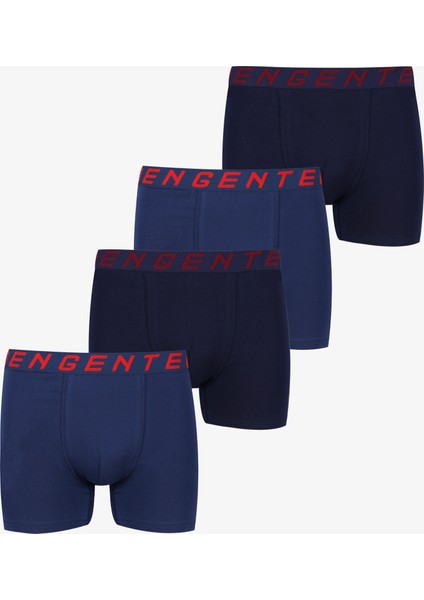 Erkek 4'lü Pamuklu Likralı Boxer