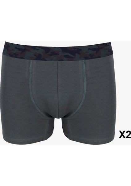 Erkek 4'lü Pamuklu Likralı Boxer