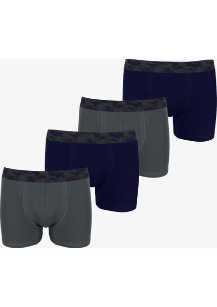 Erkek 4'lü Pamuklu Likralı Boxer modelleri