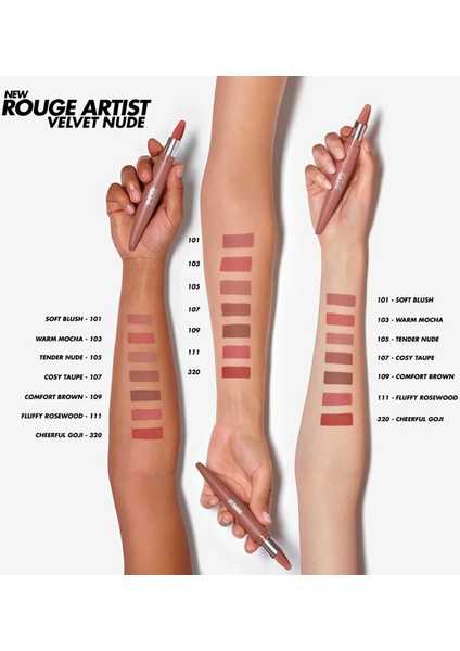 Rouge Artist Velvet Nude - Mat Ruj 101 - Soft Blush (3.7 G) fiyatları