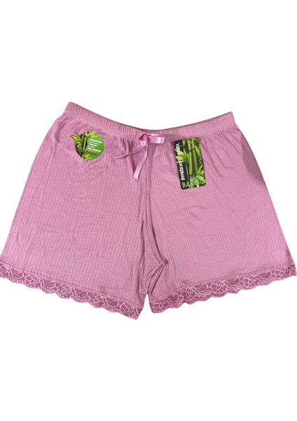 Kadın Pijama Altı %100 Bambu Şort Boxer Ultra Esnek Rahat Nefes Alan Kumaş