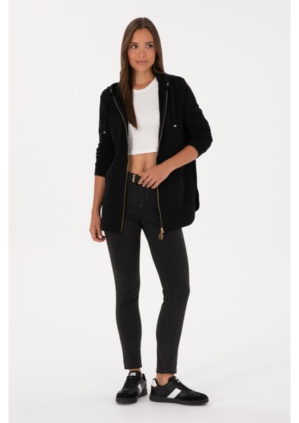 Kadın Siyah Sweatshirt 50307714-VR046 fırsatları