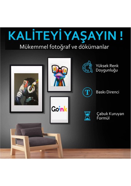 Canon Maxify GX6140 GI-46 Uyumlu 4 Lü Mürekkep Seti (4x100 ml CMYK) – Özel Valfli Kapaklı, Sızdırmaz, Yüksek Kalite indirimleri