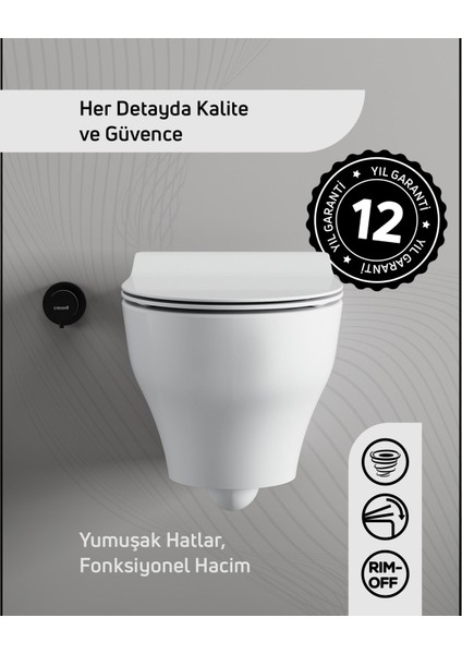 Ness Vortex Asma Klozet ve Kapak Seti