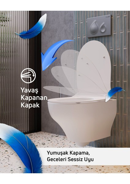 Ness Vortex Asma Klozet ve Kapak Seti fiyatları