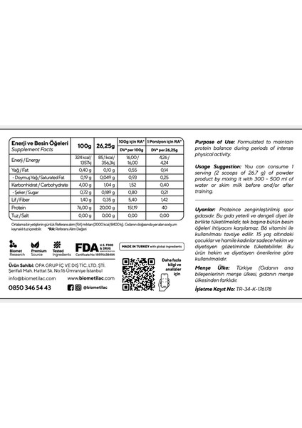 Plant Based Protein Bezelye ve Pirinç Proteini ile BCAA 262,5 gr Türkiye Menşeli fırsatları