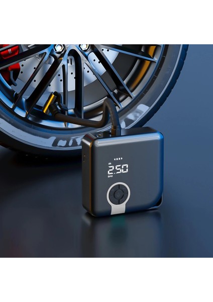 ZC-001 | Taşınabilir Akıllı Dijital Ekranlı Araç Hava Kompresörü | Powerbank Özellikli | 150 PSI | LED Aydınlatma & SOS Işık | Araba – Motosiklet – Bisiklet – Top