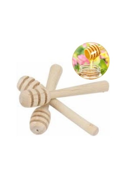 Ahşap El Yapımı Doğal Mini Bal Kaşığı 6'lı 5cm