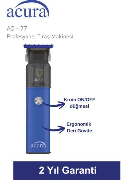Ac-77 Titanyum Seramik Bıçaklı Profesyonel Sakal Ense Tıraş Makinesi fırsatları