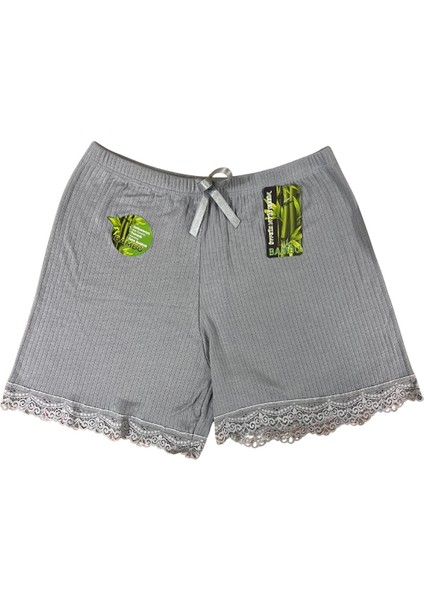 Kadın Pijama Altı %100 Bambu Şort Boxer Ultra Esnek Rahat Nefes Alan Kumaş