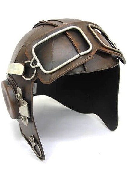 Dekoratif Metal Pilot Kaskı 20X20X20 Cm. C0711