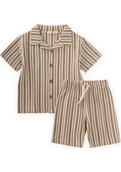 Retro Gömlek Takım 2-8 Yaş S Vizon