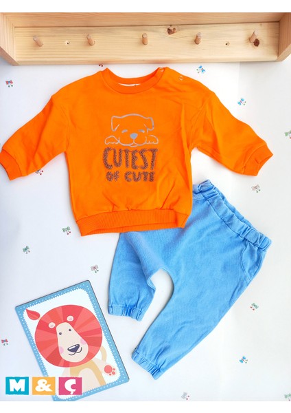 Kız Erkek Bebek Çocuk 2li Takım Alt Üst Swaetshirt Pantolon Takım