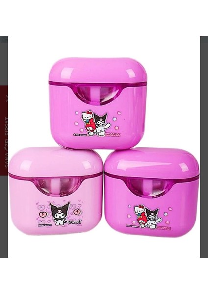 Kuromi Hazneli 2 Boy Çift Bıçaklı Kalem Traş Ister 1 Adet Ister 2 Adet Ister 4 Adet modelleri