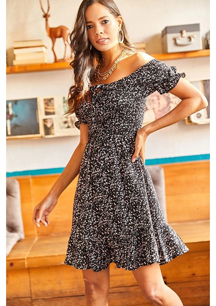 Kadın Çıtır Desen Dar Kalıp Gipeli Kısa %100 Pamuk Viskon Elbise fiyatları