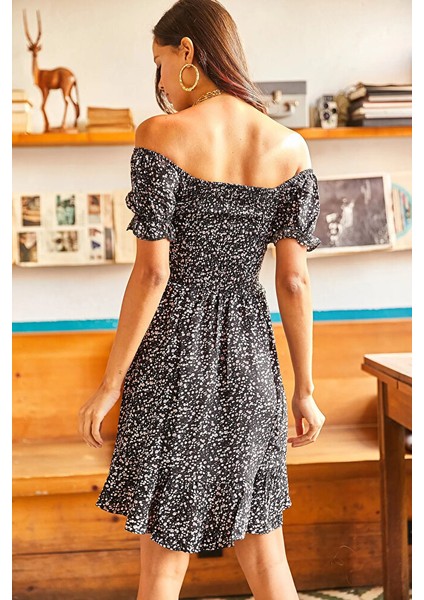 Kadın Çıtır Desen Dar Kalıp Gipeli Kısa %100 Pamuk Viskon Elbise fırsatları