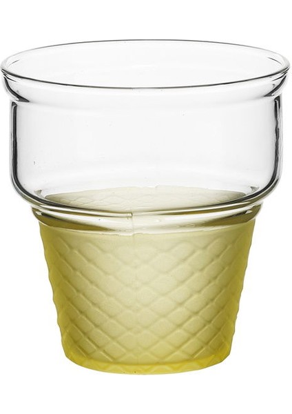 Mini Kornet Dondurmalık Sarı