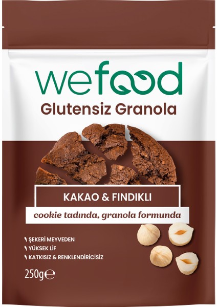 Glutensiz Granola Kakao & Fındıklı 250 gr fiyatları