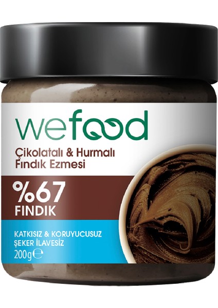 Çikolatalı Hurmalı Fındık Ezmesi (Şekersiz, Katkısız) 200 gr 8682392174341